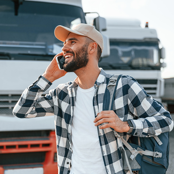 Driver talking on a cell phone